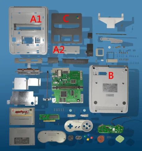 Super Famicom Replacement Case – Crystal Clear – Muramasa Entertainment